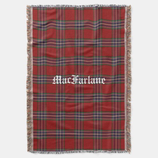 Couverture MacFarlane Clan Tartan Plaid Custom Throw Blanket (devant Vertical)