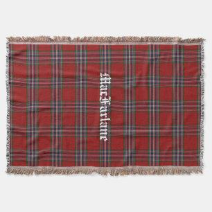 Couverture MacFarlane Clan Tartan Plaid Custom Throw Blanket