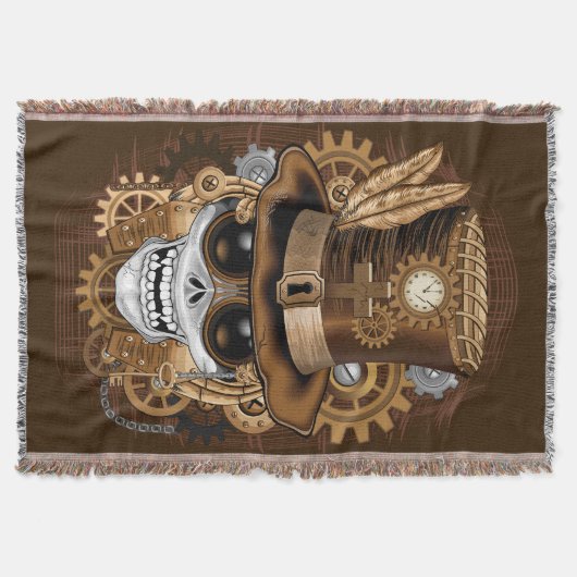 Couverture Machine rétro Voodoo à vapeur crâne (Devant)