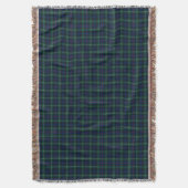 Couverture Mackenzie Clan Royal Blue et Forest Green Tartan (devant Vertical)