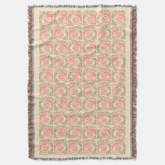 Couverture Mackintosh Rose Motif en rose et Brown