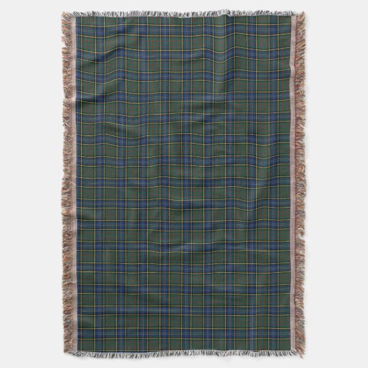 Couverture MacMillan Clan Chasse Tartan bleu et vert Plaid (devant Vertical)