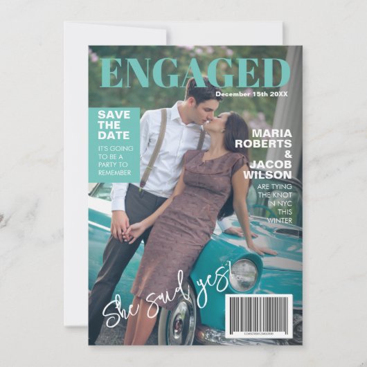 Couverture Magazine Enregistrer la date Faire-part (Devant)
