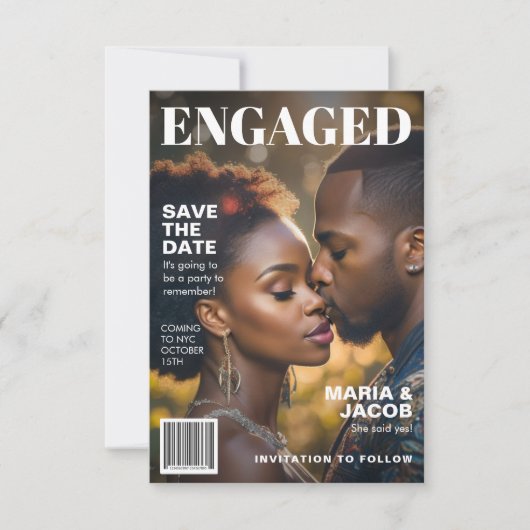 Couverture Magazine Enregistrer la date Faire-part (Devant)