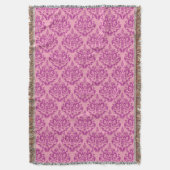 Couverture Magenta Frosted Orchid Damask (devant Vertical)