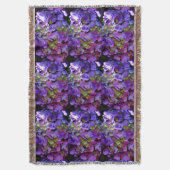 Couverture Magenta Purple bleu jaune Hydrangeas fleurs (devant Vertical)