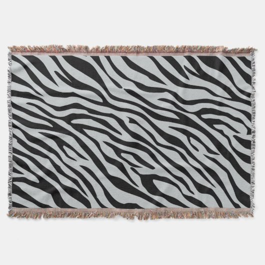 Couverture Magic Zebra Stripes Click to Customize Grey Color (Devant)
