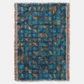 Couverture Magnifique motif patchwork "Look" en sarcelle fonc (devant Vertical)