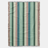 Couverture Magnifique Vert Sauge Chic Rayé (devant Vertical)