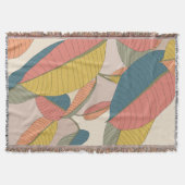 Couverture Magnolia Arbre Feuille Tissé À La Main (Devant)