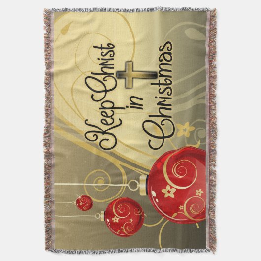 Couverture Maintenez le Christ dans Noël, or/chrétien rouge (devant Vertical)