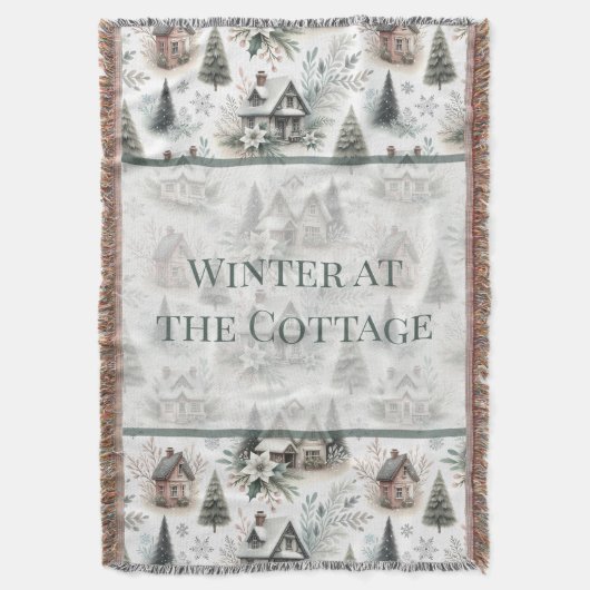 Couverture Maison d'hiver Chute de neige Mots (devant Vertical)