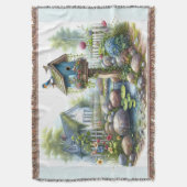 Couverture Maisoncampagne Maisonnette Oiseaux Aquarelle Jardi (devant Vertical)