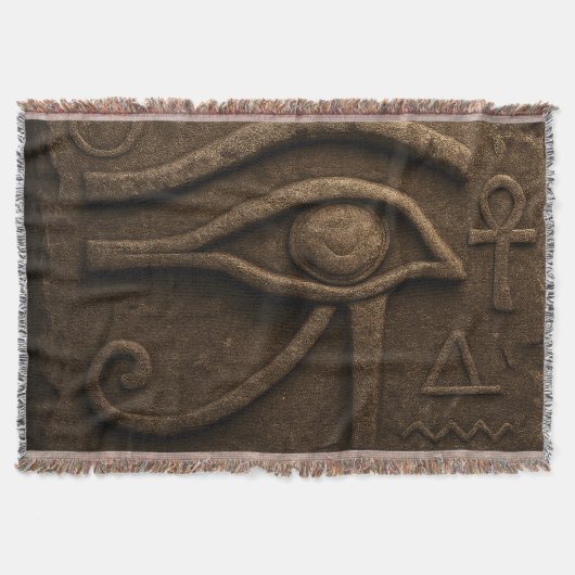 Couverture Majestic Eye of Horus Pharaonic Throw Blanket (Devant)