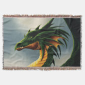Couverture Majestueux dragon vert émeraude de fantasy (Devant)