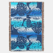 Couverture Makua Monstera Hawaiian Stried Blend Blankets (devant Vertical)