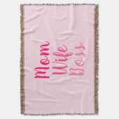 Couverture Maman femme patron dégradé rose script personnalis (devant Vertical)