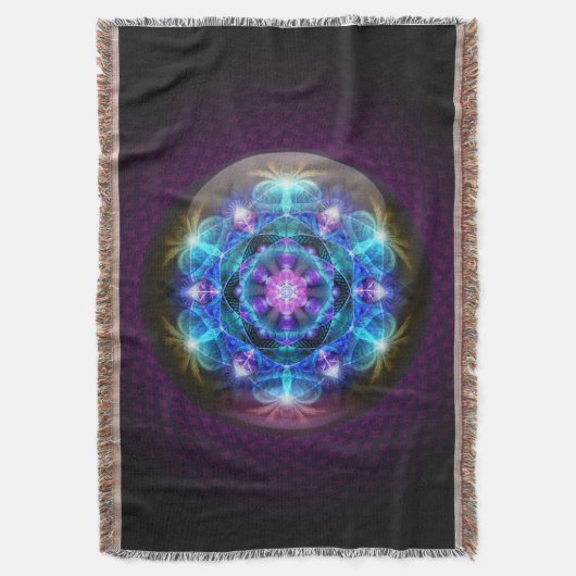 Couverture Mandala Blanky de fleur de Fibonacci (devant Vertical)