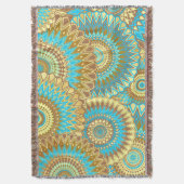 Couverture Mandala coloré sur fond bleu (devant Vertical)