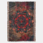 Couverture Mandala foncé - Cadeau gothique Boho (devant Vertical)