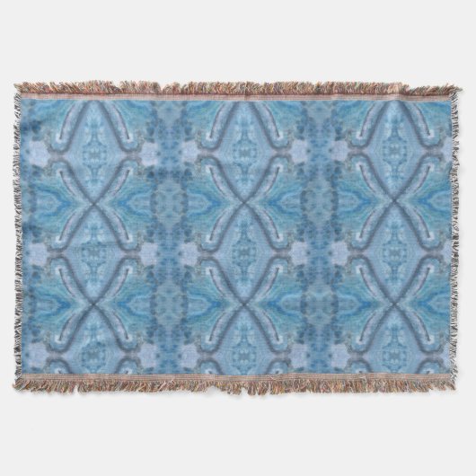 Couverture Mandala géométrique bleu (Devant)