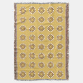 Couverture Mandala motif dans les tons chocolat et or (devant Vertical)