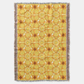 Couverture Mandala motif, jaune, or et brun (devant Vertical)