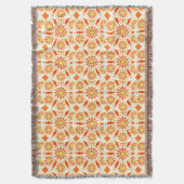 Couverture Mandala motif, rouge brique, rouille, or (devant Vertical)