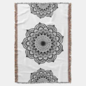 Couverture Mandala noir sur fond blanc (devant Vertical)