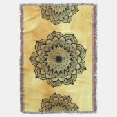 Couverture Mandala noir sur fond doré doux (devant Vertical)