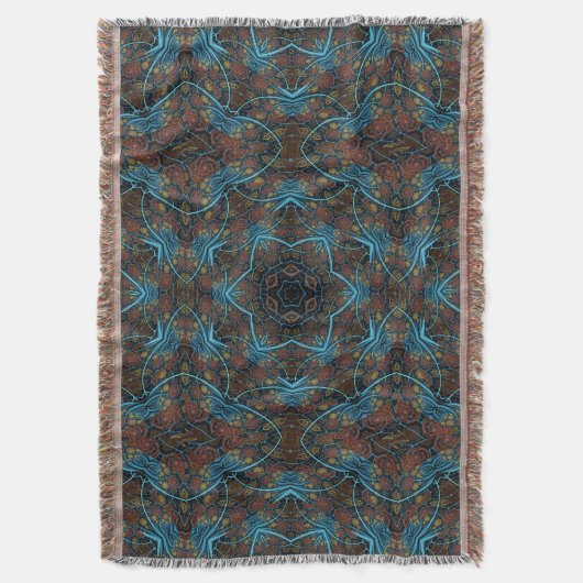 Couverture Mandala Rosette Boho Bohemian Style Dandy Motif (devant Vertical)