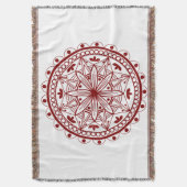 Couverture Mandala rouge profond (devant Vertical)
