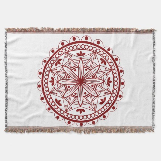 Couverture Mandala rouge profond (Devant)