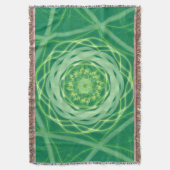 Couverture Mandala Spirographe Vert Radieux (devant Vertical)
