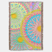Couverture Mandala superposé rose bleu jaune menthe violet (devant Vertical)