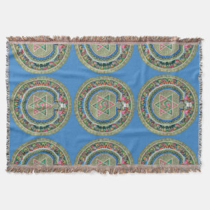 Couverture Mandala Tantric tibétain vintage de bouddhisme