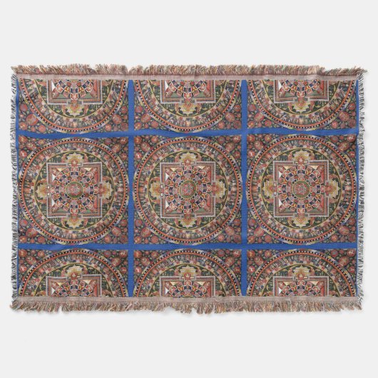 Couverture Mandala Tantric tibétain vintage de bouddhisme (Devant)