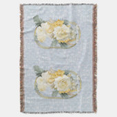 Couverture Mandalas bleu clair, rose et blanc (devant Vertical)