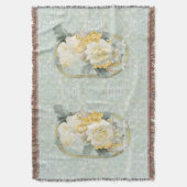 Couverture Mandalas vert clair, jaune et blanc (devant Vertical)