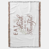 Couverture manger boire et être reconnaissant (devant Vertical)