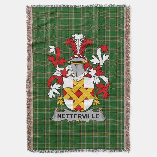 Couverture Manteau d'armoiries irlandais Netterville ou Nette (devant Vertical)