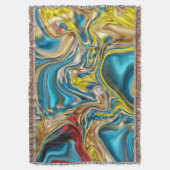 Couverture marbre abstrait tourbillons jaune turquoise bleu t (devant Vertical)