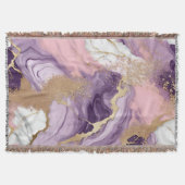 Couverture Marbre d'Agate d'Or Rose, Violet, Blanc (Devant)