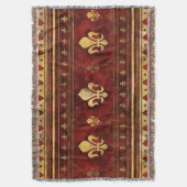 Couverture Marbre rouge et or Fleur de lis (devant Vertical)