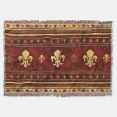 Couverture Marbre rouge et or Fleur de lis (Devant)