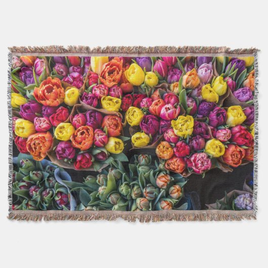 Couverture Marché de Fleurs Fraîches – Floral Vibrant (Devant)