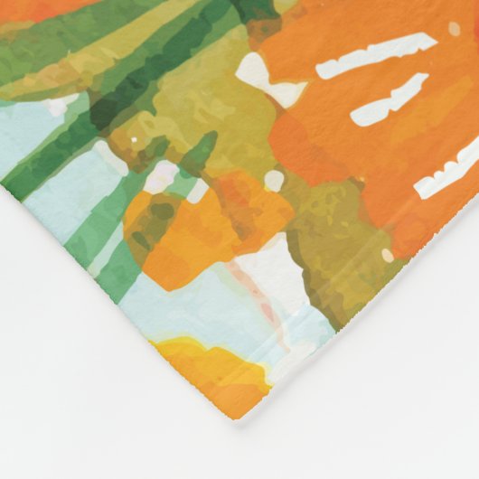 Couverture mariage avec Océan, Ciel Bleu et Fleurs (Coin)