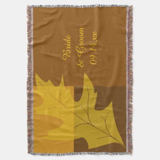 Couverture Mariage de bloc de couleur feuille d'automne (devant Vertical)