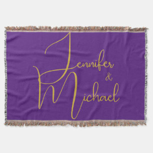 Couverture Mariage Moderne Minimaliste Plain Calligraphie Nom
