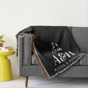 Couverture Mariage Monogramme mariée et minimaliste de chambr